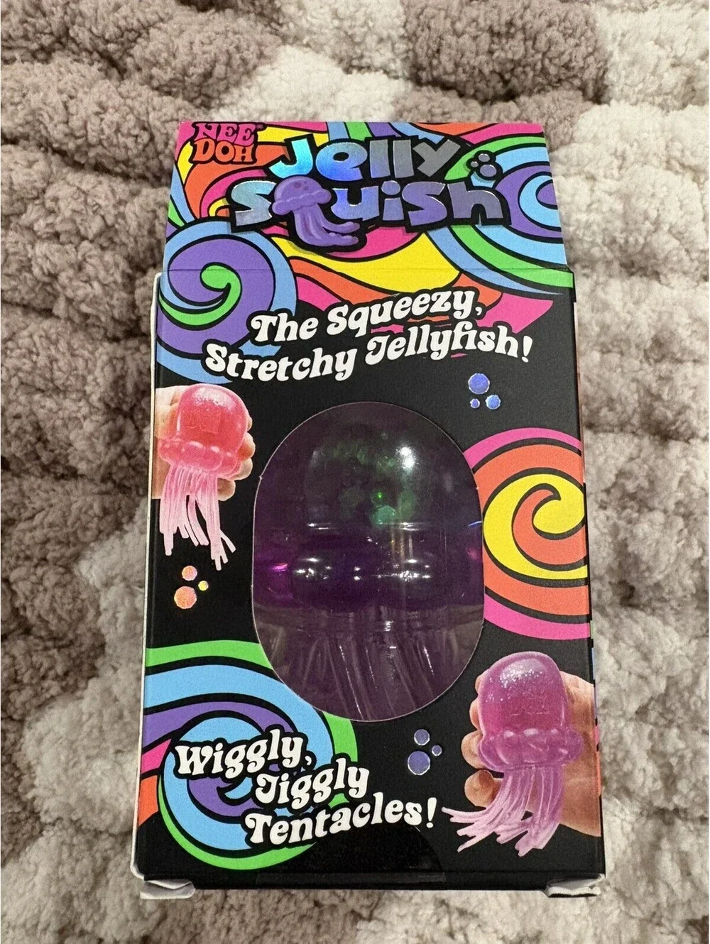 NeeDoh Jelly Squish Jelly Fish Purple Fidget Stress Toy Sealed Nee Doh Authentic